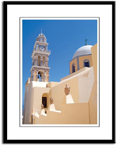 santorini thira church framed print