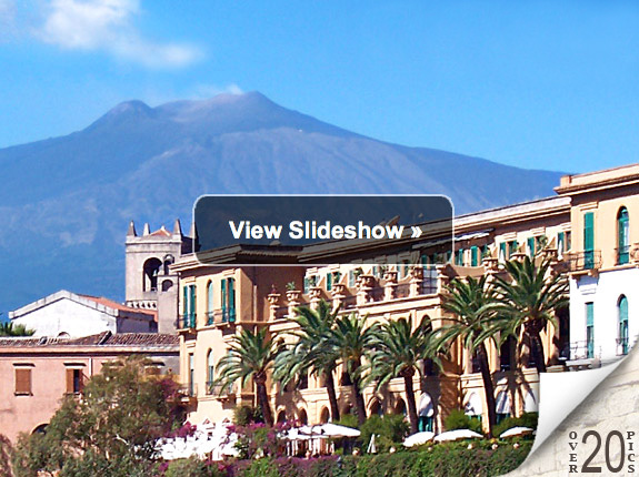 taormina view of mt. etna