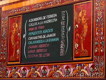 madrid menu